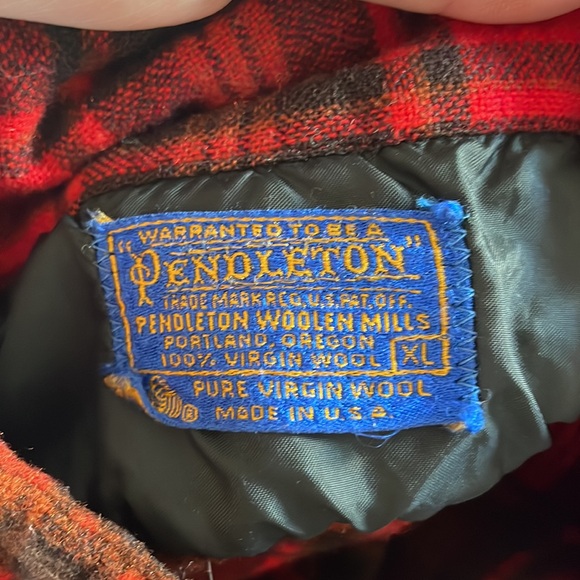 Vintage Pendleton 60’s wool XL as for Maison Margiela plaid 🧡 shirt  flannel - Picture 6 of 6